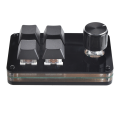 1Set USB Macro Custom Mini Keyboard 4 Keys 1 Knob Programming DIY Mechanical Keyboard Portable Hot-Swap Blue Switch Keypad Black. 
