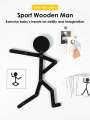 Montessori Educational Wooden Stick Men Puzzle Game Kids Hand Skill Fine Motor Training Assemble Toys For Baby Imagination. 