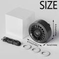 Portable 3 IN Car Atmosphere Fan Stereoscopic Rotation Car Outlet Fan with Clip LED Atmosphere Light Car Air Freshener Automobile. 