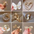 Fashion Tulip Flower Brooch Golden Pearl Jewelry Elegant Design Luxury Clothing Accessories Men Women. 