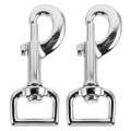 2pcs Clasp Buckle 20MM White Nickel Durable Dog Leash Clip Metal Snap Hook for Pet Collars Lage Backpacks. 