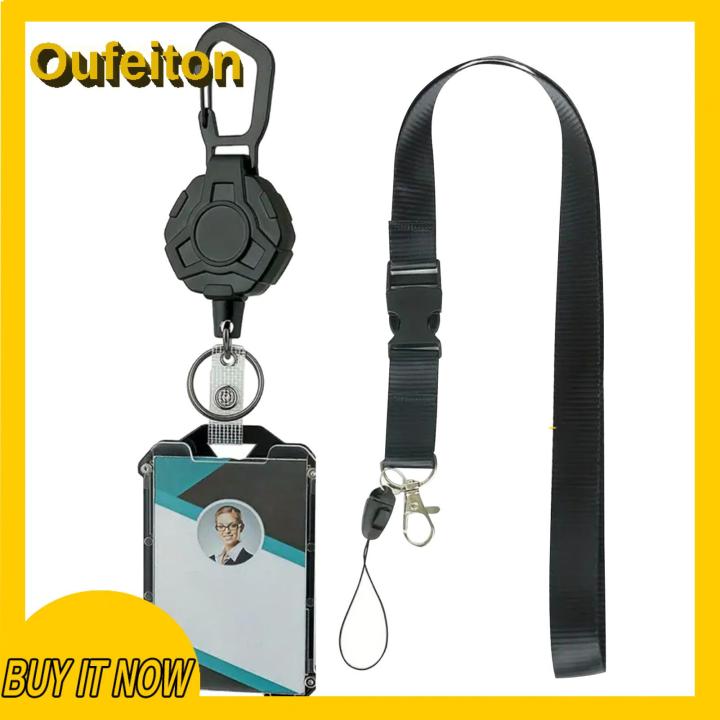 2 Pack Heavy Duty Retractable Badge Holder Reel, Metal ID Badge Holder with Belt Clip Key Ring for Name Card Keychain [All Metal Casing, 27.5 Steel