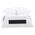 White Solar/Battery Powered Rotating Stand Product Display. 