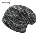 Wenefang AETRUE Knitted Hat Women Skullies Beanies Winter Hats For Men Bonnet Striped Caps Warm Baggy Soft Female Wool Male Beanie Hat. 