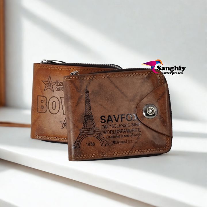 Bovis Collection Brown Pu Leather Wallet For Men
