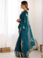 Stylish Embroidered Bollywood Organza Saree with Sequin work | Trendy Party & Festive Wear | Traditional Ethnic Fashion | Buy Online. 