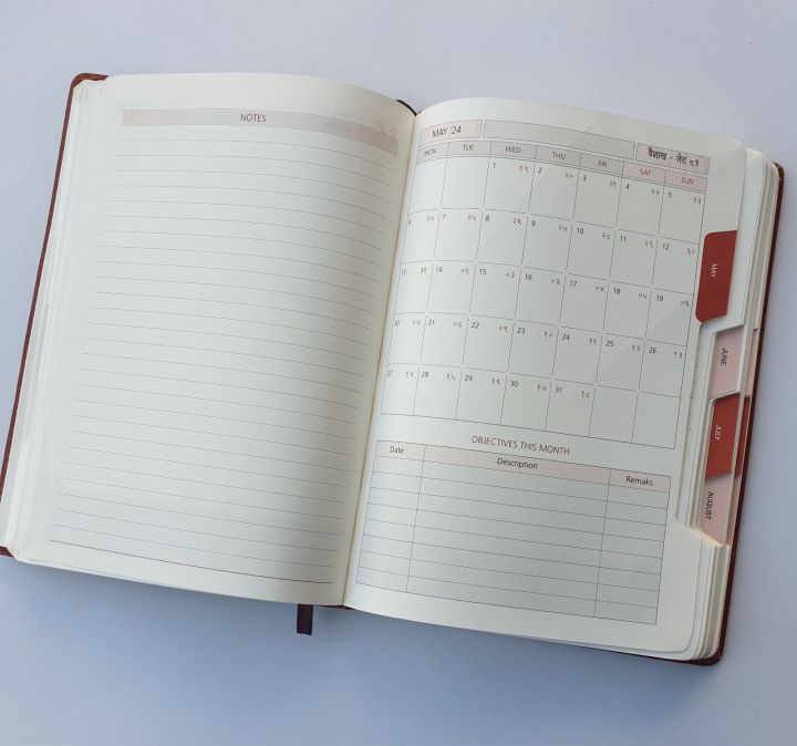 Dated%20Note%20Book%20For%202024/%202024%20Date%20Diary/%20Year%20Planner%20in%20A5%20Size%20-%20Image%204