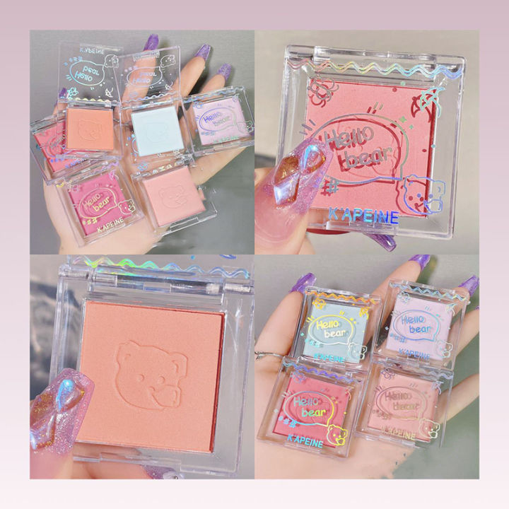 HOT BeliefMelief New style Monochrome Blusher Palette Peach Pink Blue Low Saturation Natural Matte Brighten Contour Milk Blush Dupes Rubor Korean Makeup