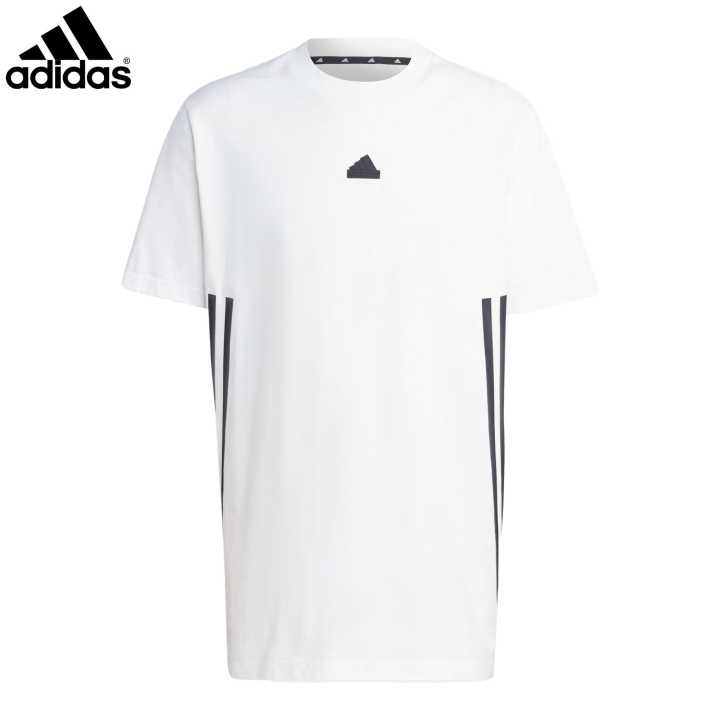 Adidas White Future Icons 3-Stripes Tee For Men IC8245 BY BRANDHOUSE