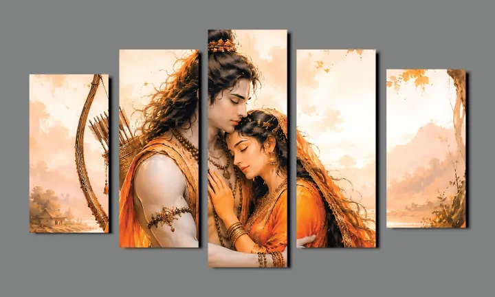 Lord%20Ram%20&%20Sita%20Canvas%20Wall%20Painting%20Set%20%E2%80%935%20Pieces%20Canvas%20Wall%20Art%20Set%20-%20Image%203