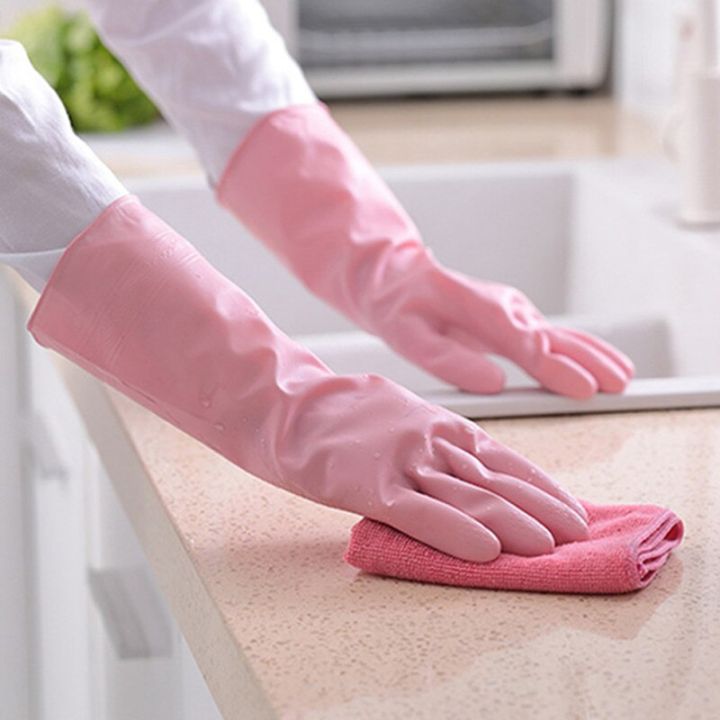 Rubber%20Plush%20Thick%20PVC%20Waterproof%20Gloves%20Kitchen%20Dish%20Washing%20Laundry%20Clothes%20Cleaning%20Gloves%20-%20Random%20Color%20-%20Image%206