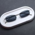 Rectangle Metal Frame Sunglasses For Men & Women. 