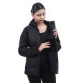 Brand Select Unisex Hybrid Black Fleece Jacket with Quilted Vest – Thermal Zip-Up Outerwear. 