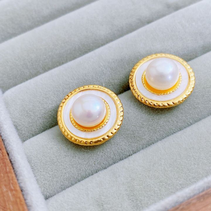%E3%80%90Mega%20Sale%E3%80%91Super%20new%20retro%20style%20high-grade%20bright%20natural%20freshwater%20pearl%20earrings%20s925%20silver%20needle%20hemp%20lace%20-%20Image%206