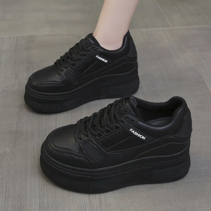 Black%208CM%20Sneakers%20Women%20Chunky%20Shoes%20Designer%20Casual%20Breathable%20Leather%20Platform%20Sneakers%20-%20Image%202