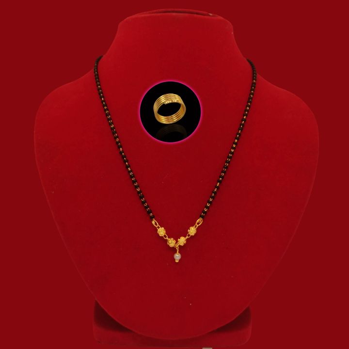 Panchadhatu%20Ring%20With%20Gold%20Plated%20Ball%20Design%20Mangalsutra%20with%20Black%20Crystal%20Beads%20Chain%20and%20Ring%20Combo%20Set%20for%20Women%20Gold%20Plated%20Ball%20Design%20Nepali%20Mangalsutra%20Earring%20Set%20Ball%20Design%20Pendant,%20Latest%20Nepali%20Style%20Earrings%20Combo%20for%20Women%20-%20Image%202