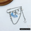 Y2k Gothic Sweet Beaded Brooch Stylish Paperclip Lapel Pin Waist Buckle Fashion Sneaker Badge Shirt Collar Accessory YULING. 