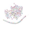 100Pcs Mixed Letter Acrylic Beads Flat Round Alphabet Charms Beads For Bracelet Necklace Jewelry Making. 