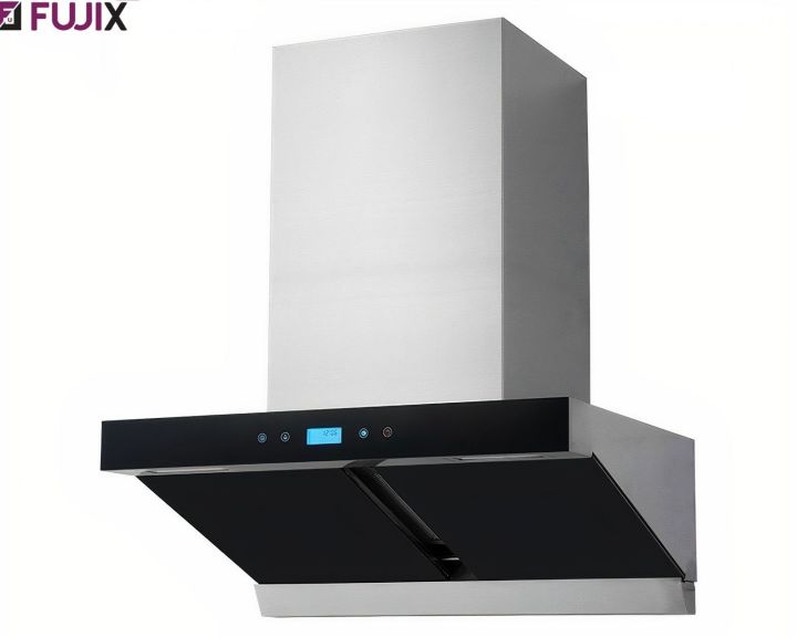 Fujix 3 Fit oil Collector  Hydraulics Sliding Chimney HC- 76 With Feather Touch Control Panel _ Silver