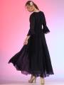 Women Fit and Flare Black Dress one piece Traditional Ethnic wear for Occasion Casual Festive Party  comfy wear. 