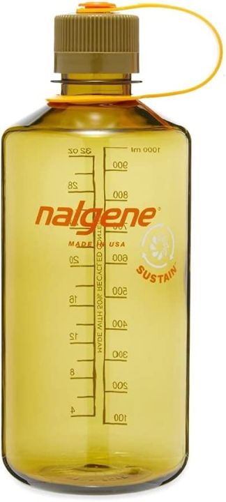 Nalgene Narrow Mouth Water Bottle 32oz / 1000ml - BPA & BPS Free, Made In USA, Leakproof