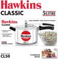 Hawkins Classic Pressure Cooker (CL50) 5 L Capacity (Aluminium). 