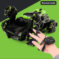 Aomeidaju Remote Control Stunt Car 6-wheel Swing Arm Rc Stunt Car Off-road Truck Toy for Kids Gesture Sensing All-terrain Crawler Vehicle 2.4ghz. 