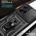 Lenuo For Xiaomi Redmi Note 12 4G Mobile Phone Case Ring Bracket Back Cover Camera Protection. 