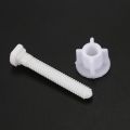 NAMUNY 2pcs DIY Plastic Toilet Seat Screws Fixings Fit Toilet Seats Hinges Repair Tools Type&Size:5# 4.4X2.4Cm. 