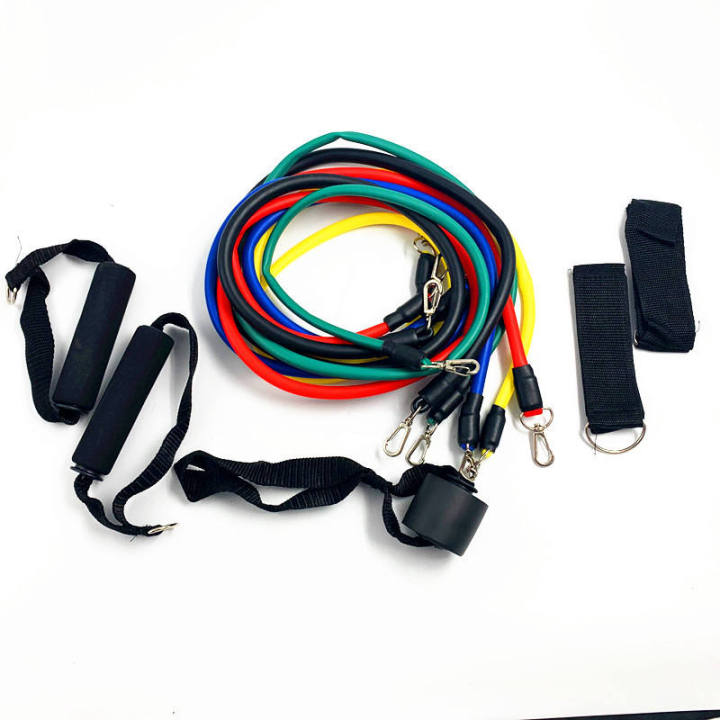 11 In 1 Power Resistance Band Home Gym Equipment/Exercise Bands -Total 130 LBS11 In 1 Power Resistance Band Home Gym Equipment/Exercise Bands -Total 130 LBS 11pcs / Set Latex Resistance Bands Set Training Exercise Tubes Pull Rope Rubber