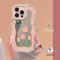 Luxury Mirror Make Up Cartoon Flowers Cute Tulips Casing Compatible for IPhone 16 15 12 14 11 13 Pro Max XR 7Plus XS Max X 8 7 15 Plus Romantic Picture Frame Butterfly Starry Sky Case. 