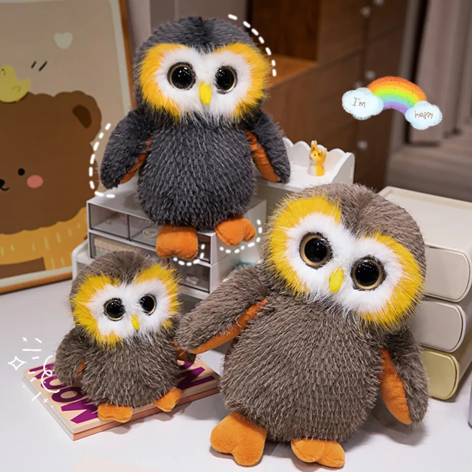 Soft Toy Huge Owl Stuffed Animal Oufeiton Big Eyed Owl Plush Doll