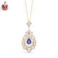 Sazuna Jewellers Alice Azure Gemstone Pendant For Women - 1 Pcs: 14 KT. 
