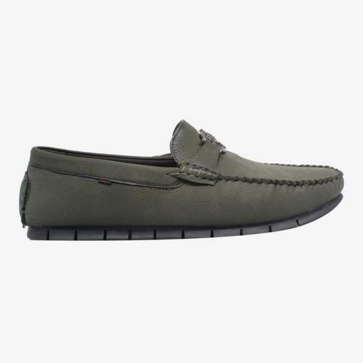 Green Casual Loafer Shoes For Men