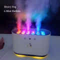 900ML Sound Activated Mist Humidifier Low Noise Air Humidifier 6 Nozzle Cool Mist Maker Multicolor RGB Light Effect for Home, Bedroom & Office. 