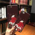iPhone 7+, iPhone 8+ Cute Brown Fox 3d Embossed Printed TPU Silicone Protective Smooth Soft Flexible case For iPhone 7 Plus, iPhone 8 Plus. 