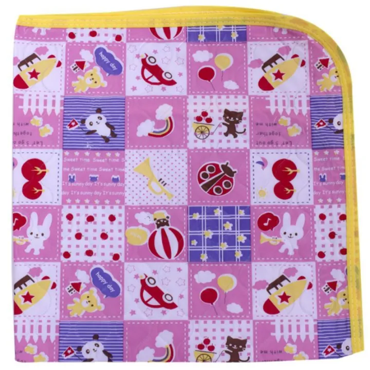 Newborn%20Baby%20Waterproof%20Bed%20Protector%20Sheet:%20Cotton%20Plastic,%20Multicolor%20-%20Image%204