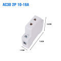 AC30 EU And AU Type 35mm DIN Rail Mount AC Power 10A 16A 25A 250V 440V 2/3/4/5 Pin Plug Modular Socket A JUE. 