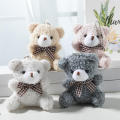 Cute Plush Bear Keychain Fashionable Creative Soft Plush Cartoon Doll Charm 8cm Miniature Bag Pendant for Lady Fashion Gift Item Car Decor Bag Accessorizing Children's. 