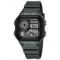 New Attractive Design Plastic Grey Strap Square Shape Dial Waterproof Digital Watch For Men- TIme Plaza. 