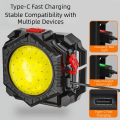 Waist-wearing Super Bright Multi-Functional Flashlight Rechargeable TYPE-C Charging Headlamp Portable Design COB Lamp Wrist Light Auto Repair. 