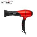 Ikonic Professional Pro 2200 Hair Dryer with 2 heat nozzles and 1 diffuser (Red & Black). 
