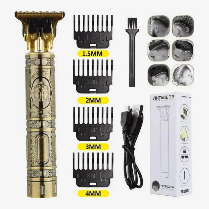 Vintage%20T9%20Professional%20Hair%20Trimmer%20Buddha%20Cordless%20Hair%20Clipper%20Barber%20Carving%20Hair%20Shaver%20Set%20(Gold)%20-%20Image%204