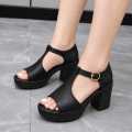Elegant Premium Women's T-Strap Platform Block Heel Sandals – Soft Cushion, Lightweight & Anti-Slip. 