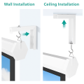 Projector Screen Wall Mount L-Brackets  Wall And Ceiling Hanging Bracket For Home Projector and Movie Screens, 6 inch Adjustable Mounting Hooks for Projection Screen 60KG Weight Capacity White. 