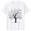 HOT Calculus Algebra Tree Math Teacher Geek T Shirts Graphic Tops Streetwear Men's Clothing Short Sleeve Tees Summer T-shirt Men. 