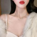 【Hottest Trends】Moon Star Hidden Moon Pearl Necklace Clavicle Chain Female Super Fairy Temperament God Neck Chain Pendant Choker Collar. 