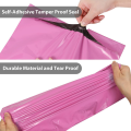 50 pieces, 6.5"x8" Inch Pink Courier Shipping Packaging Poly Parcel Bags With POD - 55 Micron Material, Biodegradable. 