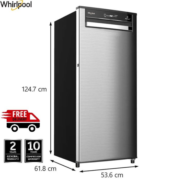 Whirlpool 192 L 3 Star Vitamgic Pro Inverter Direct-Cool Single Door Refrigerator (215 VMPRO PRM 3S INV STEEL-Z, Auto Defrost Technology,