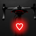 2025 NEW Heart Shape Bike Rear Light IPX64 Waterproof Bicycle Tail Light ultralight fashion Night Warning Flashlight. 
